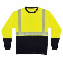 GloWear 8281BK S Lime Type R Class 2 Black Front Long Sleeve T-Shirt