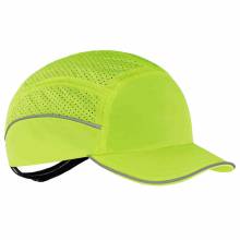 Skullerz 8955 Short Brim Lime Lightweight Bump Cap Hat