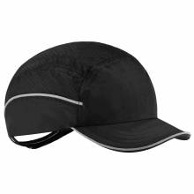 Skullerz 8955 Short Brim Black Lightweight Bump Cap Hat
