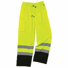 GloWear 8915BK L Lime Class E Black Bottom Rain Pants