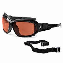Skullerz LOKI Polarized Copper Lens Black Safety Glasses // Sunglasses