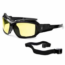 Skullerz LOKI Yellow Lens Black Safety Glasses // Sunglasses