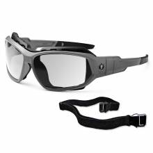 Skullerz LOKI Clear Lens Matte Gray Safety Glasses // Sunglasses