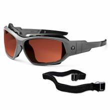 Skullerz LOKI Polarized Copper Lens Matte Gray Safety Glasses // Sunglasses