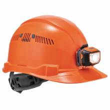 Skullerz 8972LED  Orange Class C Hard Hat Cap Style Vented Ratchet Susp LED