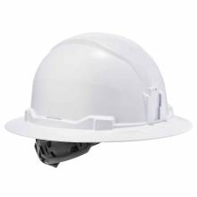 Skullerz 8971  White Class E Hard Hat Full Brim with Ratchet Suspension