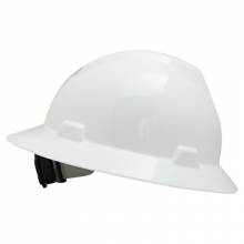Msa 475369 White V-Gard Hat W/Ratchslotted