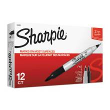 SHARPIE® 652-32001 SHARPIE TWIN BLACK(12 EA/1 DZ)