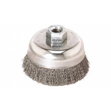 Bosch WB504 3" CUP BRUSH, KNOTTED, STAINLESS STEEL,  5/8" X 11" ARBOR