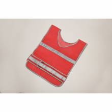 AbilityOne 8415001774974 SKILCRAFT Safety Vest - Plastic, Vinyl Chloride, Nylon - Orange, Silver