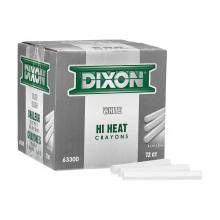 DIXON TICONDEROGA 464-63300 WHITE HIGH HEAT METAL MARKING CRAYON 72/BOX(72 EA/1 BOX)
