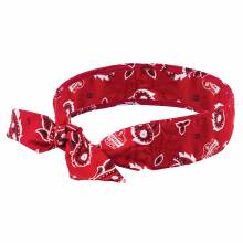 Chill-Its 6700  Red Western Evap. Cooling Bandana - Polymer Crystals - Tie
