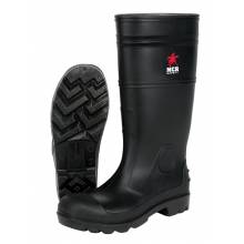 MCR Safety PBP1206 14"PVC Knee Boot,Mens,Plain toe,Blk (1PR)