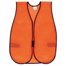 MCR Safety V201 Poly, Mesh Safety Vest, ORANGE (1EA)