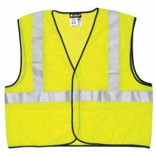 MCR Safety VCL2MLS Lime Green, Class 2, Economy Vest, Mesh (1EA)