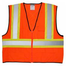 MCR Safety VWCCS2OX4 CSA Orang, Mesh,Vest  4.5 Lime/Sil X4 (1EA)