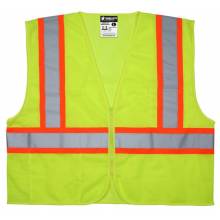 MCR Safety WCCL2LFRL Poly,Mesh Safety Vest, LF, 4 1/2" Ref L (1EA)