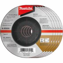 Makita A-95956-5 4‑1/2" x 1/4" x 7/8" INOX Grinding Wheel, 36 Grit, 5/pk