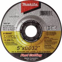 Makita A-96447 5" x .032" x 7/8" Depressed Center Ultra Thin Cut‑Off Wheel, Stainless