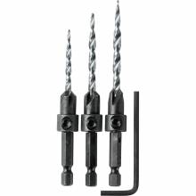 Makita A-99661 3 Pc. Countersink with Drill Bit Set with Hex Wrench