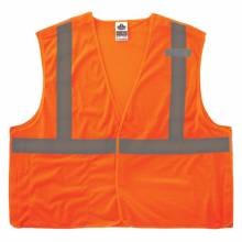 Ergodyne 24557 GloWear 8215BA-S Breakaway Mesh Hi-Vis Safety Vest - Type R, Class 2, Economy, Single Size 3XL (Orange)