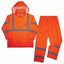 Ergodyne 25333 GloWear 8376K Lightweight Hi-Vis Rain Suit M (Orange)