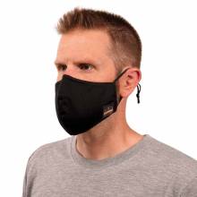 Ergodyne 48800 Skullerz 8800 Contoured Face Cover Mask - Reusable, Cotton S/M (Black)