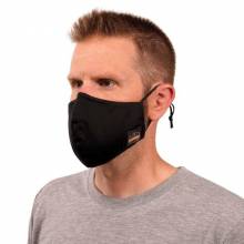Ergodyne 48802 Skullerz 8800 Contoured Face Cover Mask - Reusable, Cotton 2XL/3XL (Black)