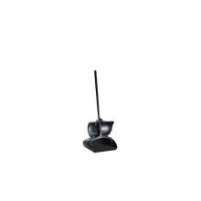 Rubbermaid FG253200BLA EXECUTIVE SERIES™ LOBBY PRO® DUSTPAN WITH COVER, LONG HANDLE, BLACK