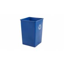 Rubbermaid FG395873BLUE UNTOUCHABLE® 35 GAL SQUARE RECYCLING BLUE