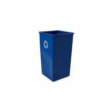 Rubbermaid FG395973BLUE UNTOUCHABLE® 50 GAL SQUARE RECYCLING BLUE