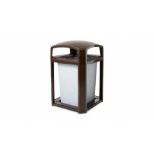 Rubbermaid FG397000SBLE LANDMARK SERIES® CLASSIC CONTAINER, DOME TOP FRAME WITH RIGID LINER SABLE 35 GAL