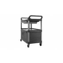 Rubbermaid FG409400GRAY XTRA™ INSTRUMENT CART WITH LOCKABLE DOORS AND SLIDING DRAWER, 300 LB. CAPACITY, GRAY