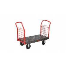Rubbermaid FG448600BLA SIDE-PANEL PLATFORM TRUCK, 24" X 48" WITH 8" TPR CASTERS