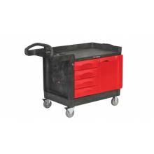 Rubbermaid FG453388BLA TRADEMASTER® CART WITH 4 DRAWERS AND CABINET, SMALL