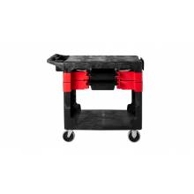 Rubbermaid FG618000BLA TRADES CART WITH 5" CASTERS, INCLUDES 2 PARTS BOXES AND 4 PARTS BINS, BLACK