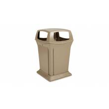 Rubbermaid FG917388BEIG RANGER® CONTAINER WITH 4 OPENINGS, 45 GAL BEIGE