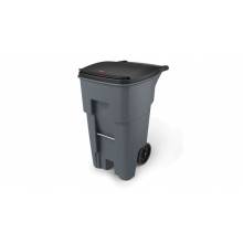 Rubbermaid FG9W2100GRAY ROLLOUT CONTAINER 65 GAL GRAY