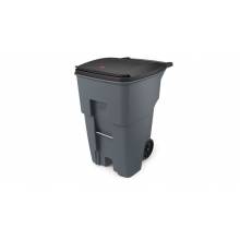 Rubbermaid FG9W2200GRAY ROLLOUT CONTAINER 95 GAL GRAY