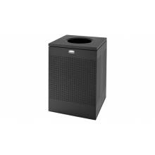 Rubbermaid FGSC22EPLTBK SILHOUETTES SQUARE OPEN TOP 40 GAL TEXTURED BLACK