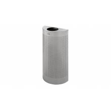Rubbermaid FGSH12SSPL HALF ROUND OPEN TOP 12 GAL PERFORATED STAINLESS STEEL