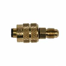 Yellow Jacket 19185 Quick Coupler, Left hand Acme QC x 1/4" Male Flare for R-1234yf Cylinders
