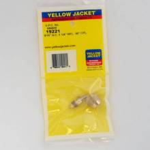 Yellow Jacket 19221 Quick Coupler, 5/16" QC 90° x 1/4" Male Flare with CH14 Adjustable Valve Opener