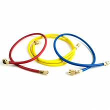 Yellow Jacket 22981 PLUS II 3 Pack Multi-Length Hoses, (Two 36" Rb, One 72" Y)1/4" with 45° SealRight Fitting