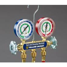 Yellow Jacket 41500 2-Valve Series 41 Test/Charging Manifold, R134a/404A/407C Refrigerants (60" Hoses)