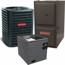 Goodman2 Ton 14.5 SEER2 96% AFUE 80,000 BTU Goodman Gas Furnace and Air Conditioner System - Downflow (GSXH5-CAPT-GC9C)