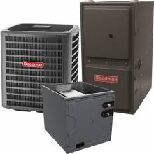 Goodman 2 Ton 17 SEER2 96% AFUE Two Stage Goodman Communicating Gas Furnace and AC+ Heat System - Downflow