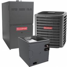 Goodman 2 Ton 17 SEER2 80% AFUE Two Stage Goodman Communicating Gas Furnace and AC+ Heat System - Upflow