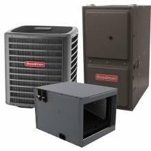 Goodman 2 Ton 17 SEER2 96% AFUE Two Stage Goodman Communicating Gas Furnace and AC+ Heat System - Horizontal (GSZC-CAPF3-GCVC)