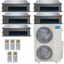 MRCOOL Olympus 48,000 BTU Ducted Heat Pump Split System 5 Zone Concealed Duct 9 + 9 + 9 + 9 + 12